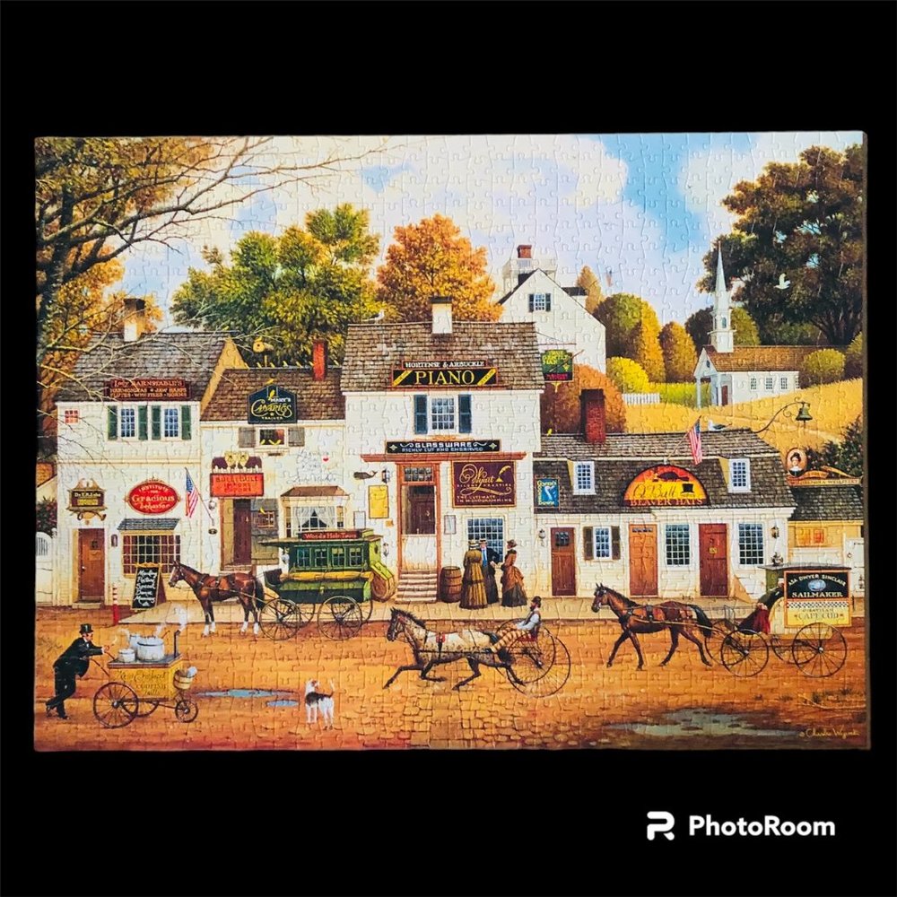 COMPLETE Charles Wysocki Americana Olde Cape Cod 1000 Pc Puzzle